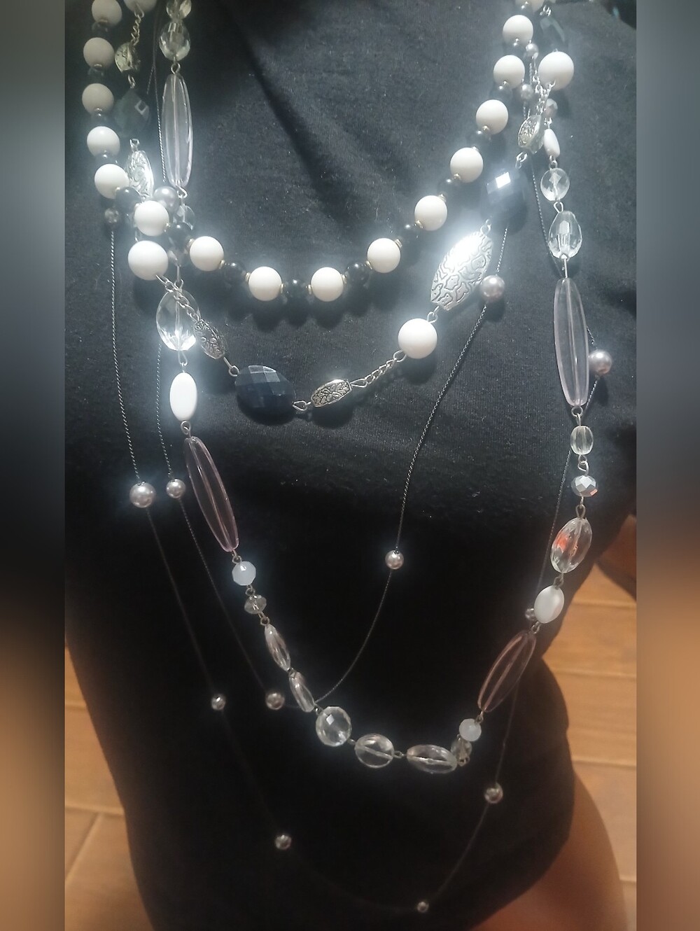 Vintage Necklaces. Black & White Bundle